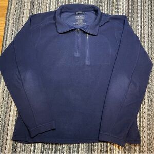 Navy blue L.L.Bean trail fleece quarter zip sweatshirt